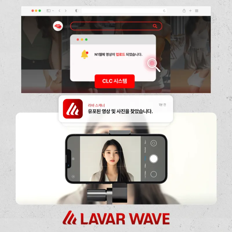 라바스캐너 구동 작업 예시, 유포 자료 탐색 성공 팝업